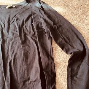NWOT - A Simple Long Sleeve Crew Neck Black T-Shirt Size 1x